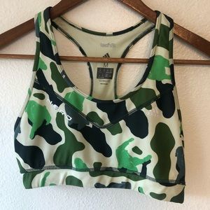 Adidas Women's Green Camo Sports Bra